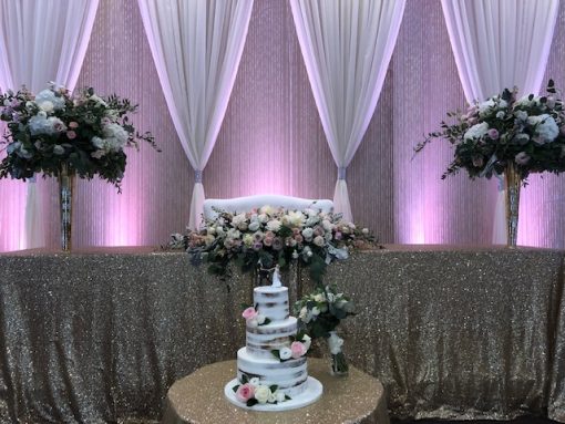 Naked Cake and Glitter Gold Decor