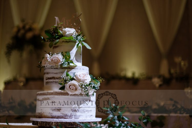 Naked three tier cake