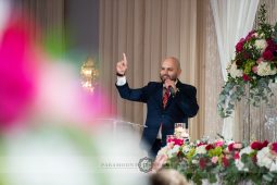 Toast for the bride and groom at a wedding