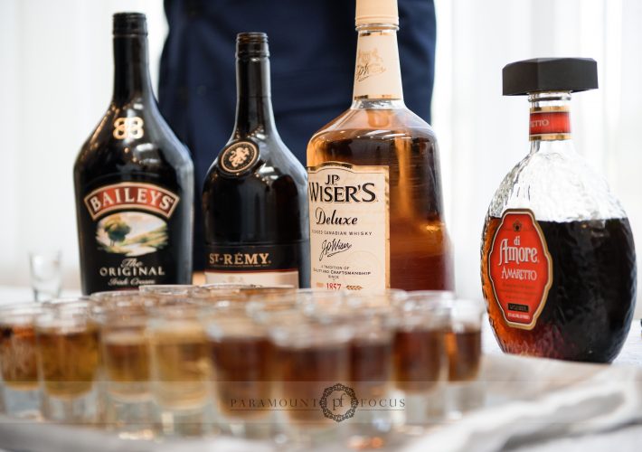 Selection of high end alcohol, wedding and special events