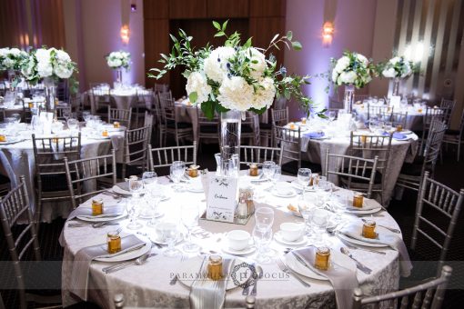 White Floral Centrepieces Wedding