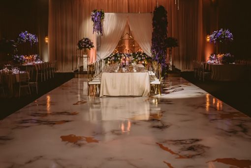 Gold and Marble flooring Decor Wedding